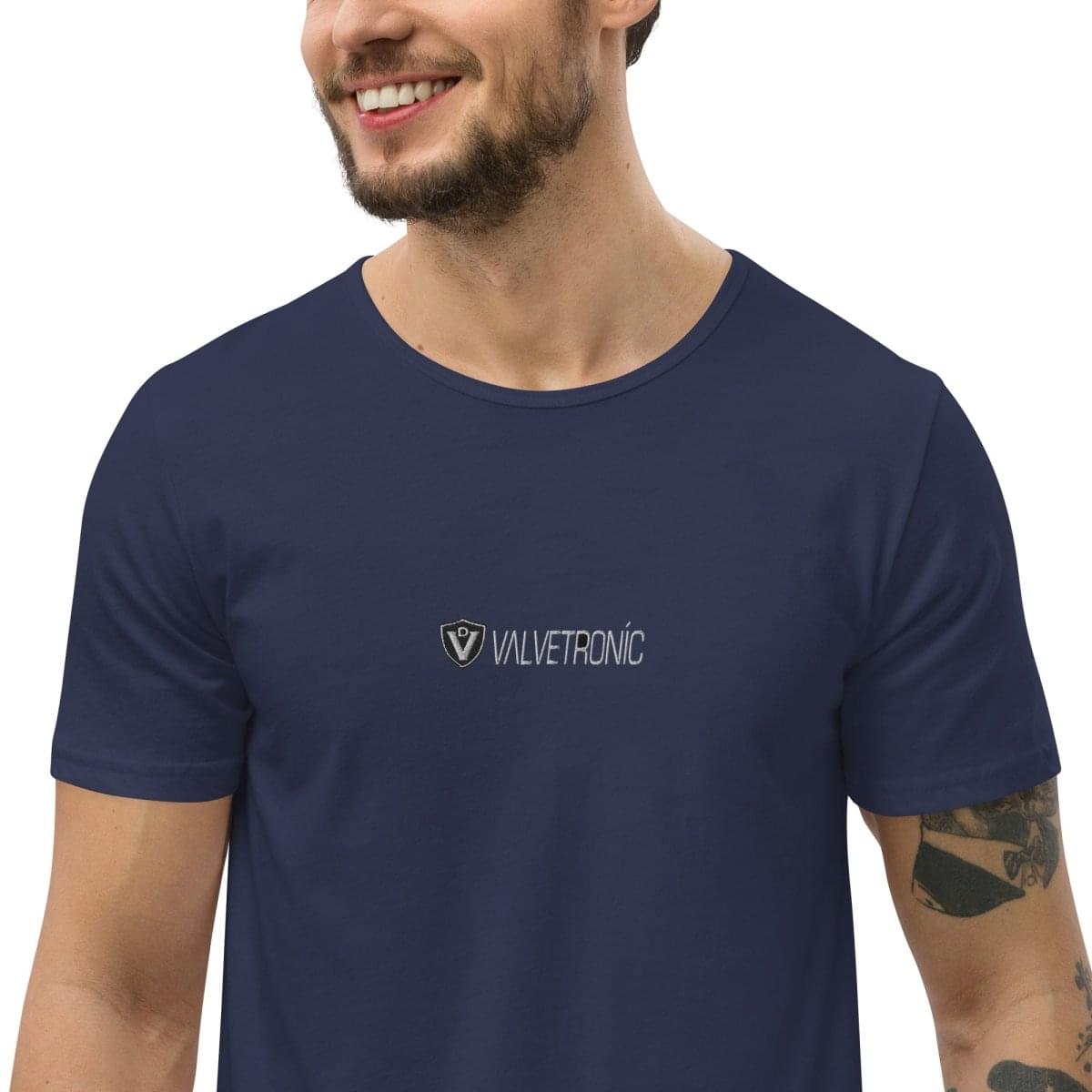 Men's Curved Hem T-Shirt Large special ops logo ( dark base colors).