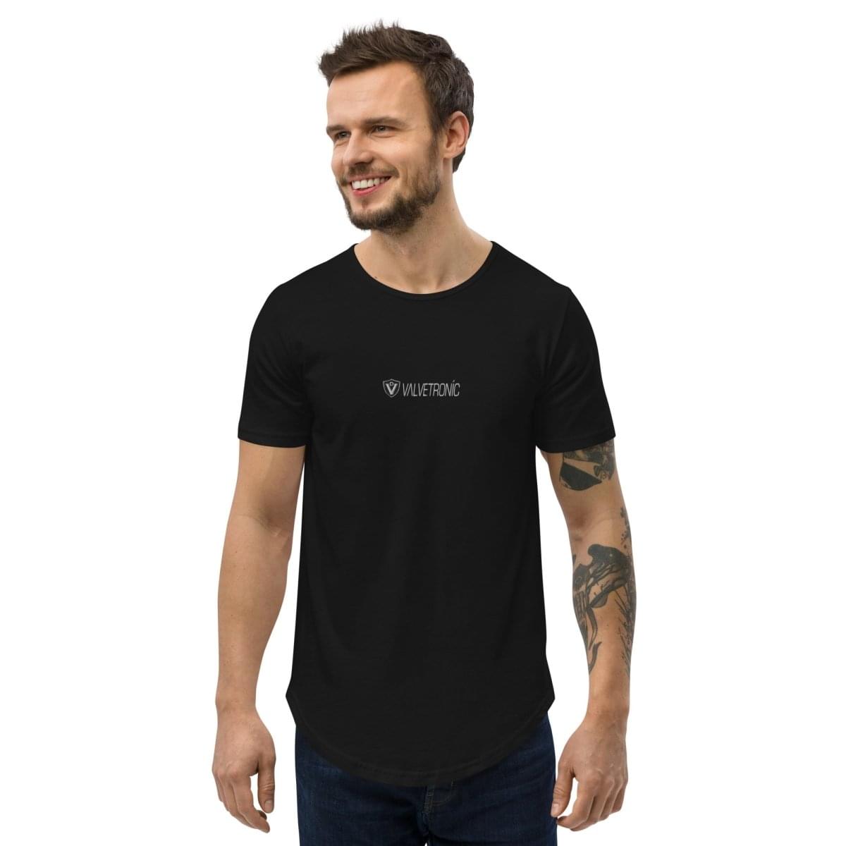 Men's Curved Hem T-Shirt Large special ops logo ( dark base colors).