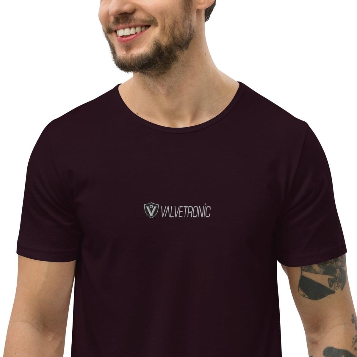 Men's Curved Hem T-Shirt Large special ops logo ( dark base colors).
