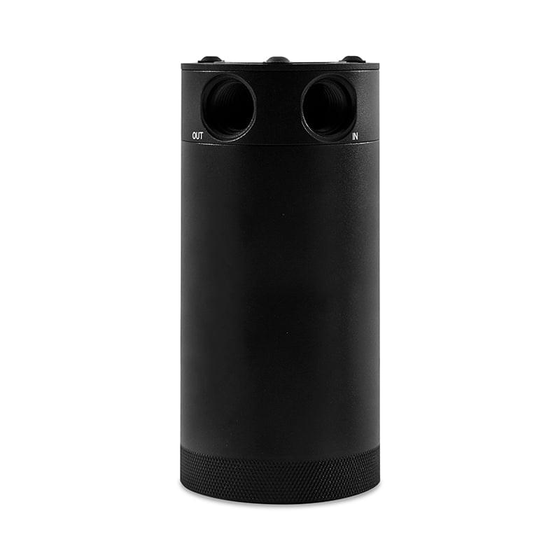 Mishimoto 2-Port Universal XL Baffled Catch Can - Black.