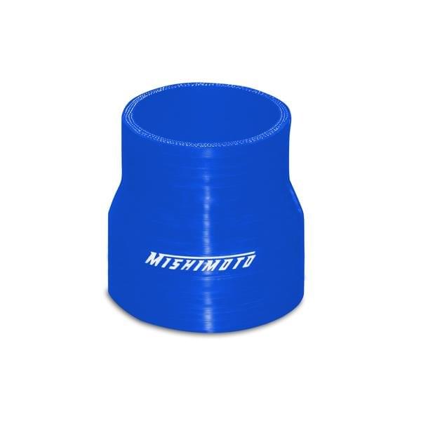 Mishimoto 2.25 to 2.5 Inch Blue Transition Coupler.