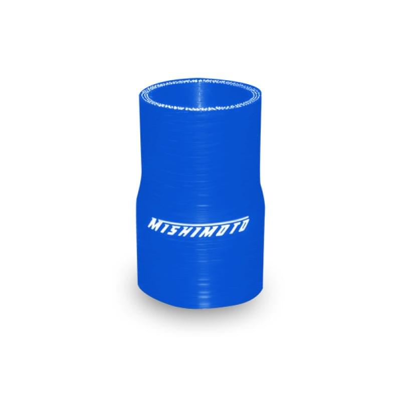 Mishimoto 2.25 to 2.5 Inch Blue Transition Coupler.