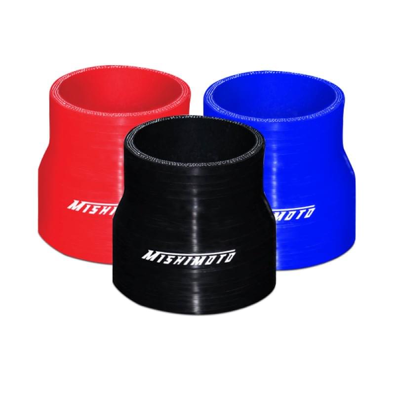 Mishimoto 2.5 to 3.0 Inch Black Transition Coupler.
