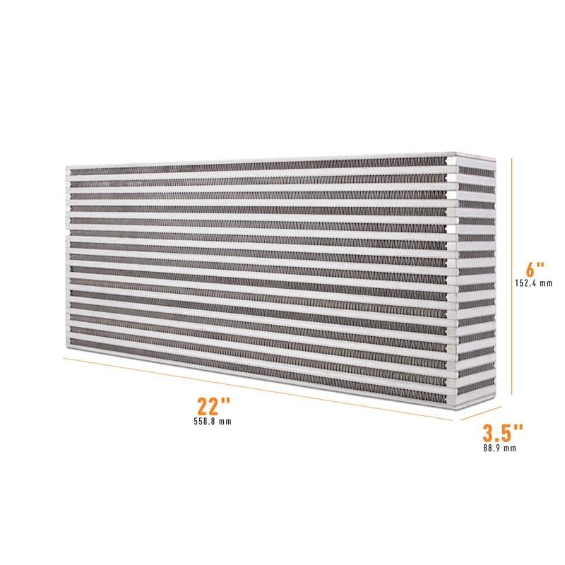 Mishimoto Universal Air-to-Air Intercooler Core - 22in / 6in / 3.5in.