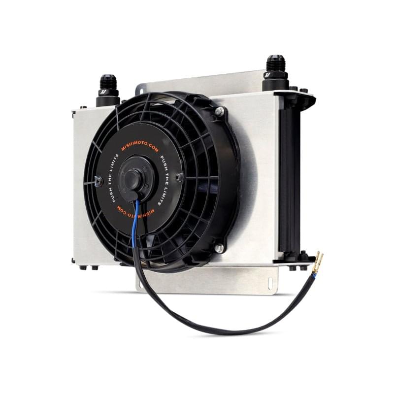 Mishimoto Universal Oil Cooler Kit 25-Row Cooler and 1x 8in Fan.