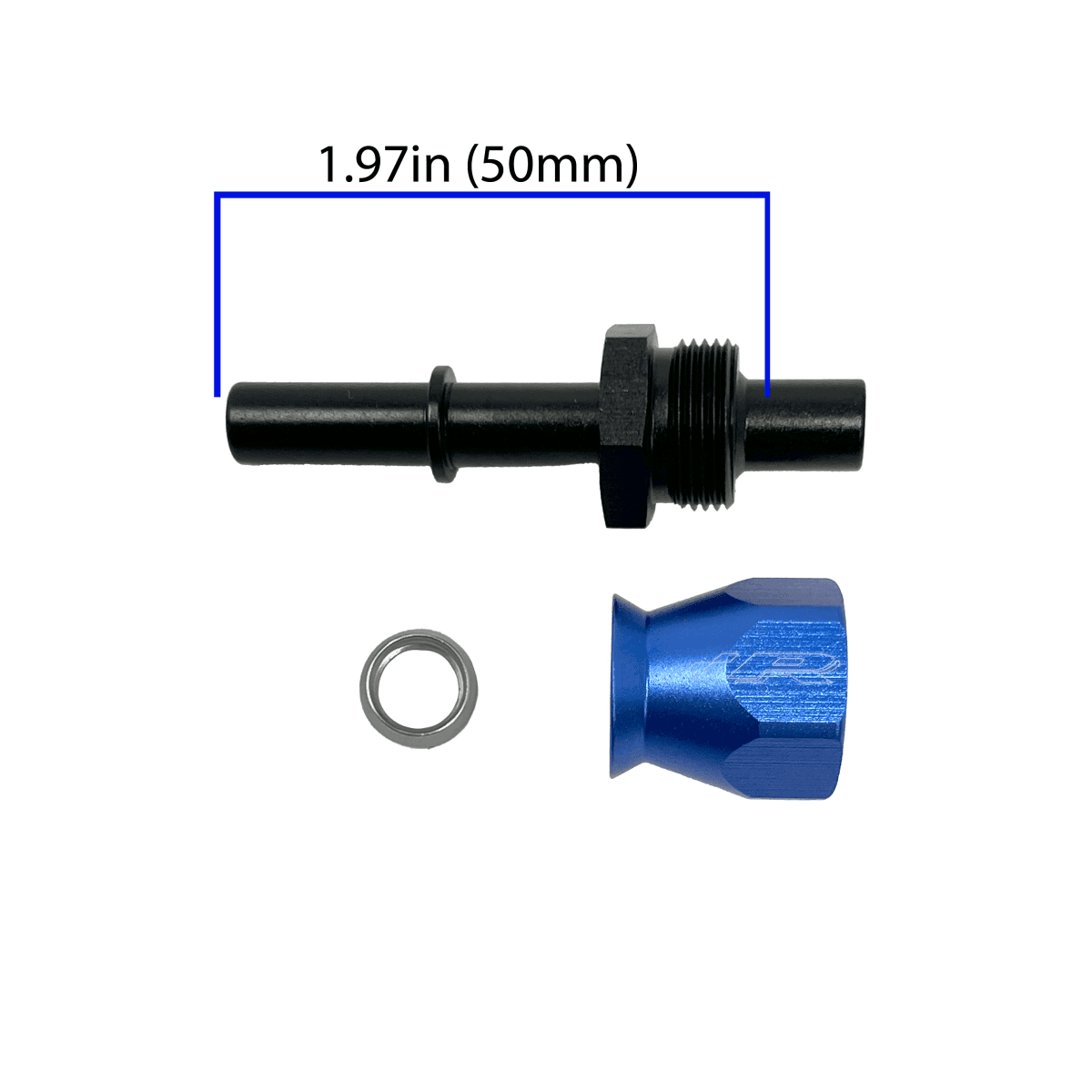 PTFE AN6 Fitting to 7.89mm Male QC.