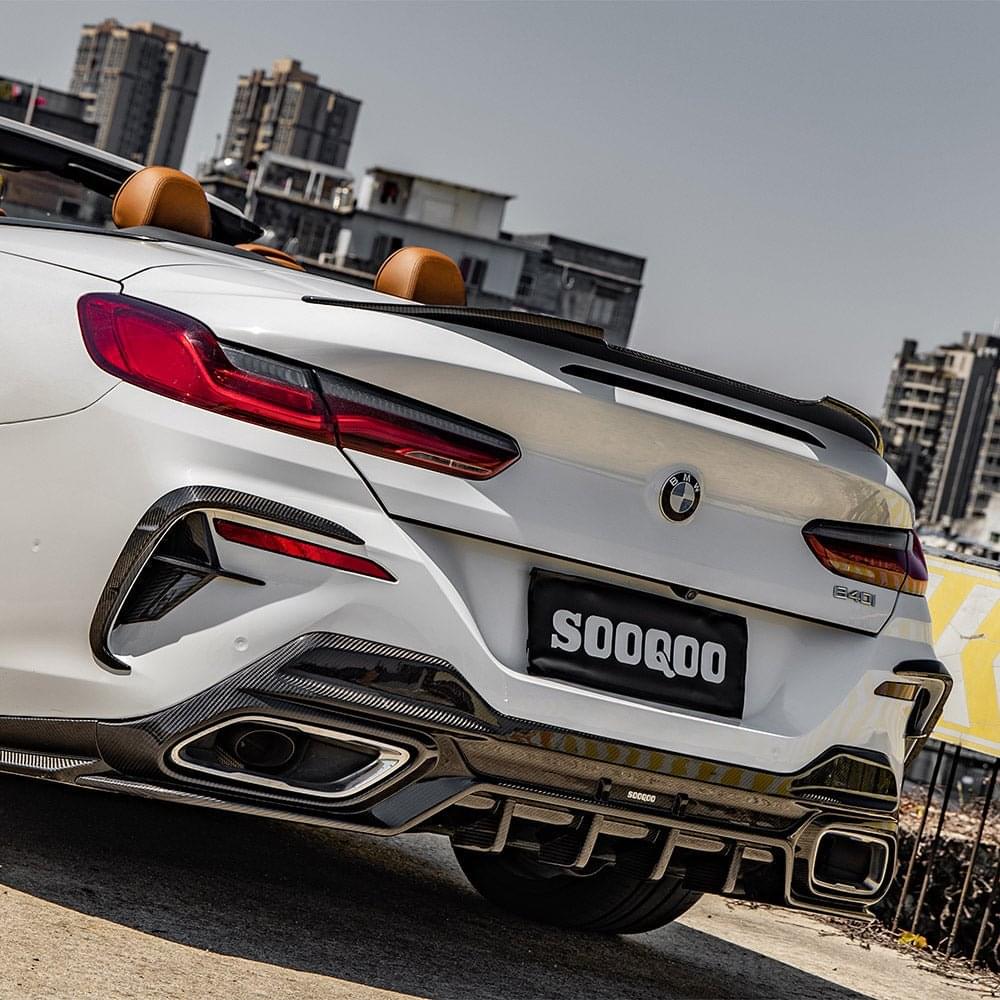 SOOQOO BMW G16 Carbon Fiber Diffuser.