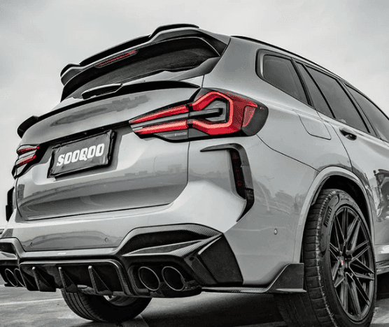 SooQoo BMW G81 M3 Touring SQ Roof Spoiler In Gloss Pre Preg Carbon Fibre (2023+).