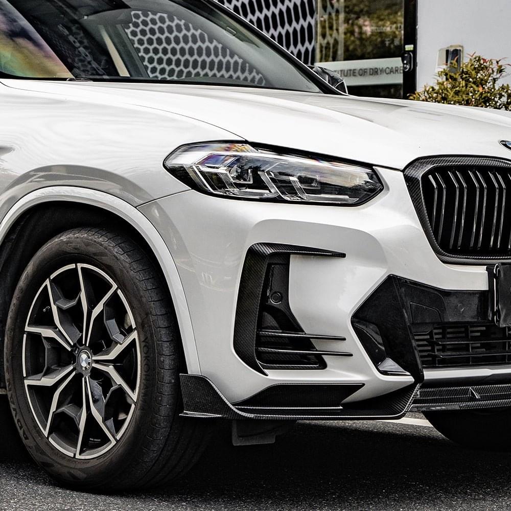 SOOQOO BMW X3 G01 X4 G02 LCI Carbon Fiber Front Lip.