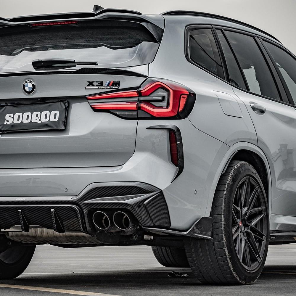 SOOQOO BMW X3M F97 Carbon Fiber Rear Diffuser.