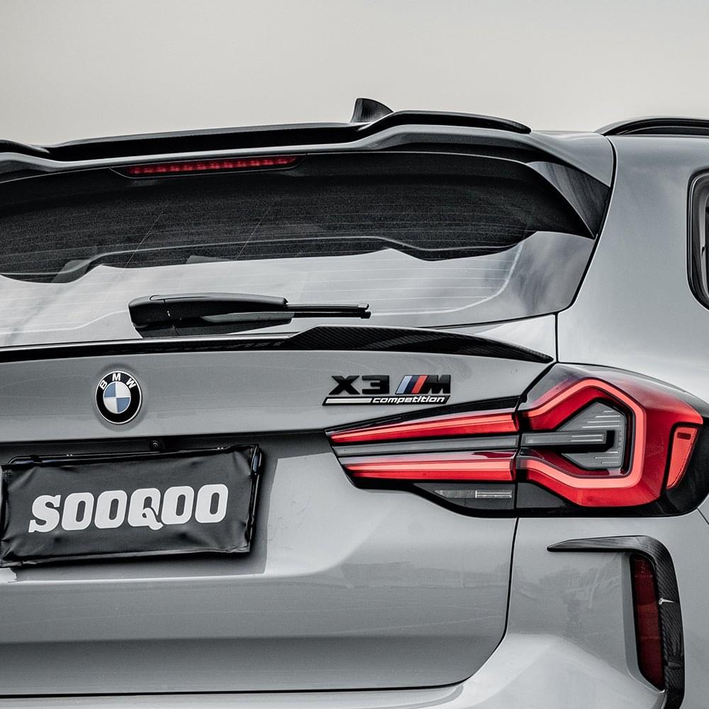 SOOQOO BMW X3M F97 Carbon Fiber Rear Spoiler.