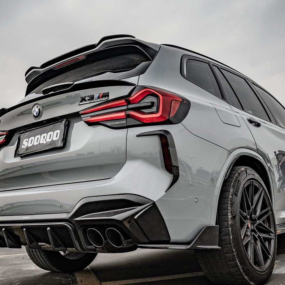SOOQOO BMW X3M F97 LCI Carbon Fiber Rear Vent Trim.