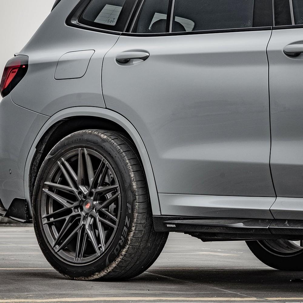 SOOQOO BMW X3M F97 X4M F98 Carbon Fiber Side Skirt.