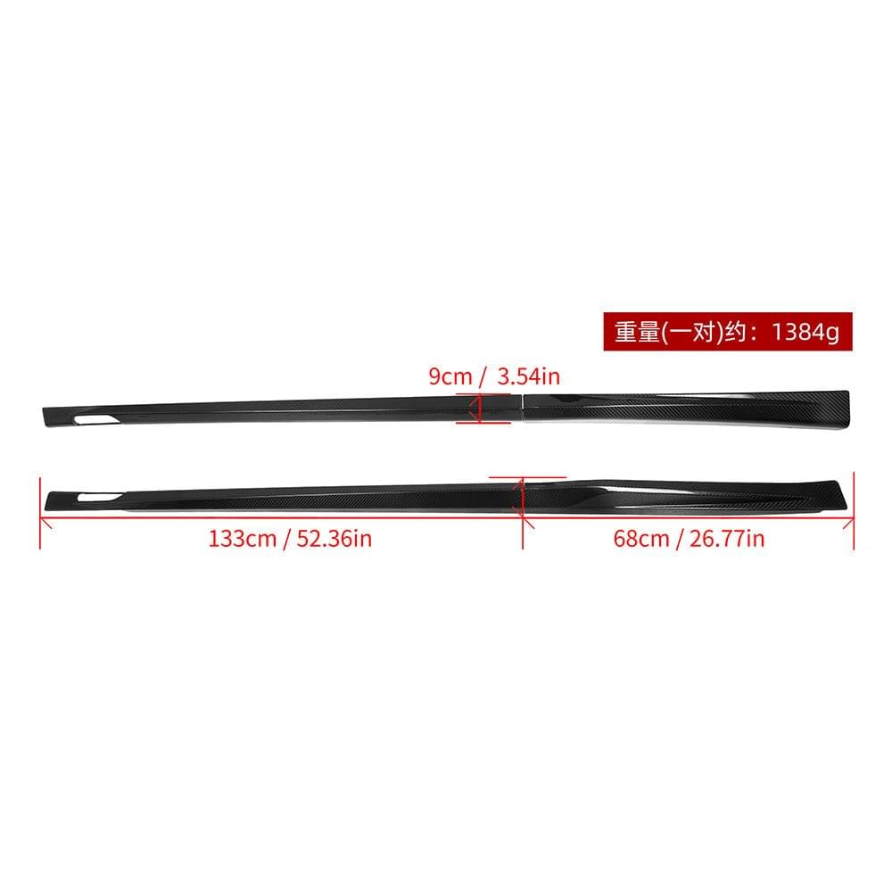 SOOQOO BMW X3M F97 X4M F98 Carbon Fiber Side Skirt.
