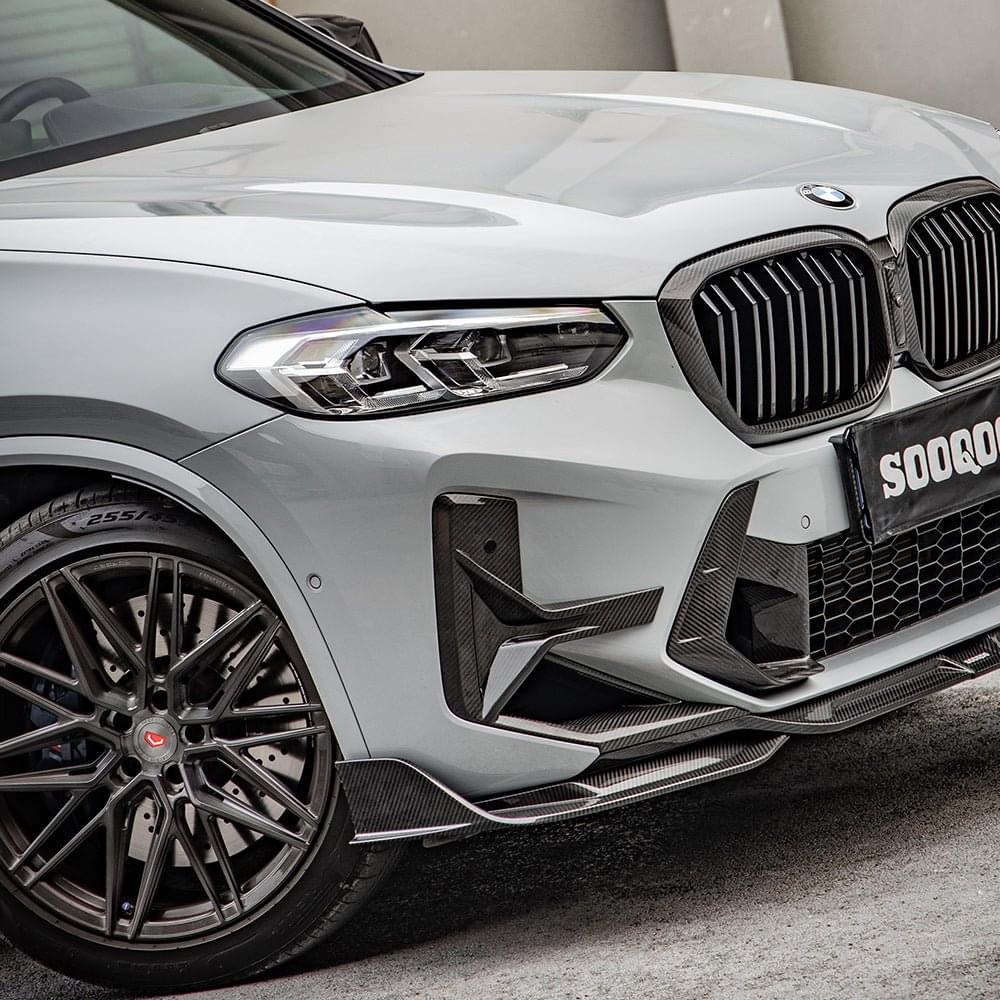 SOOQOO BMW X3M F97 X4M F98 LCI Carbon Fiber Front Side Vent.