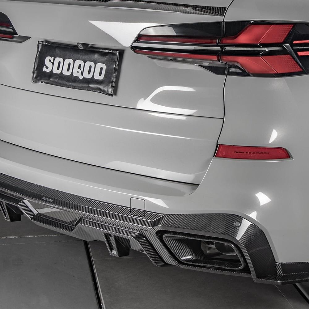 SOOQOO BMW X5 G05 Carbon Fiber Exhaust Tips.