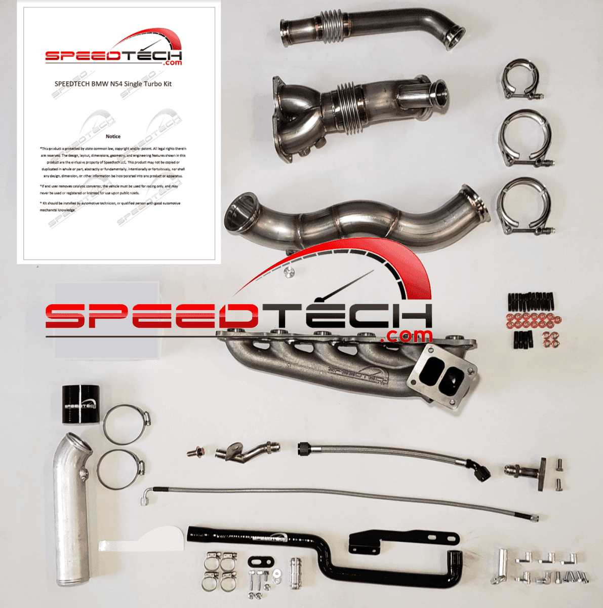 SPEEDTECH N54 NO TURBO RECIRCULATING WASTEGATE TOP MOUNT KIT.