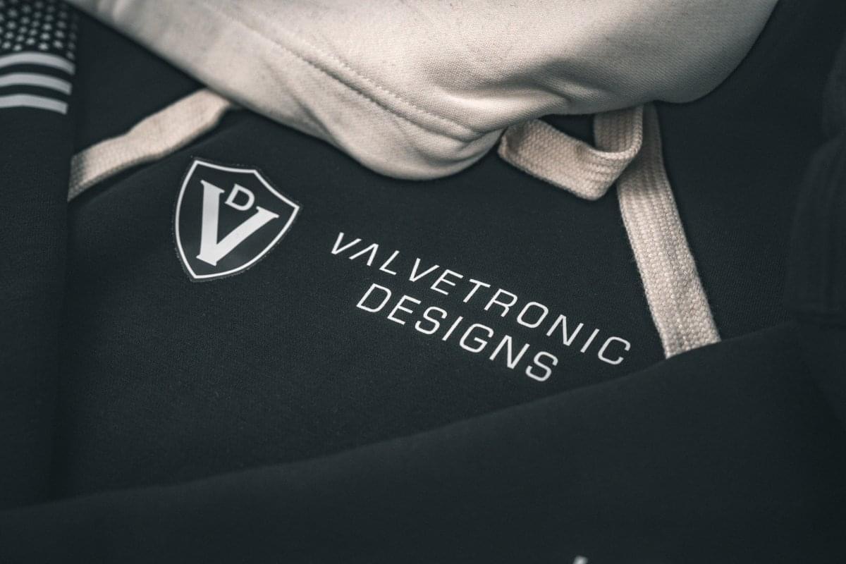 Valvetronic Designs Black & White Hoodie.