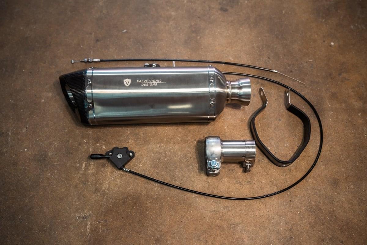 Valvetronic Motorcycle Valved Muffler.