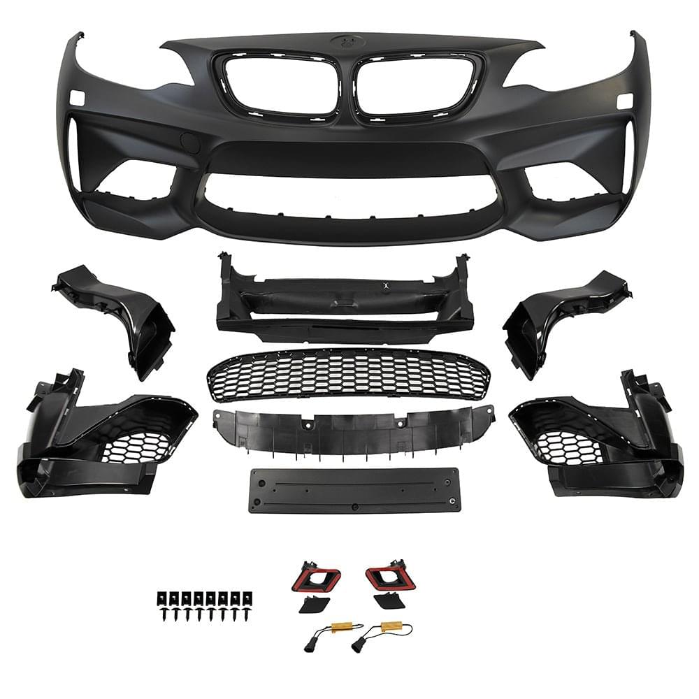 2014-2018 BMW F22/F23 M2 Style Front Bumper w/o PDC Holes.