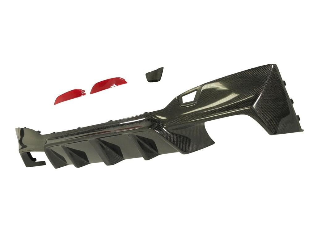 2018-20 BMW F90 M5 3D Style Carbon Fiber Rear Bumper Diffuser + Splitters Spoiler For.
