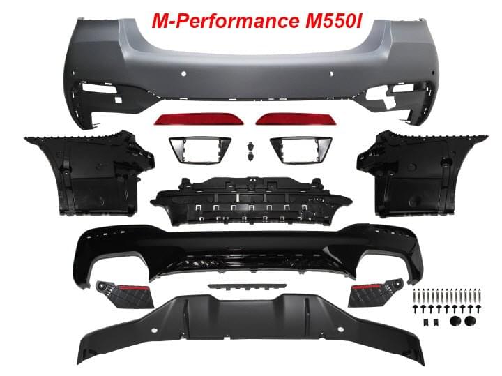 2021-2023 BMW G30 LCI Rear Bumper W/ PDC Covers.