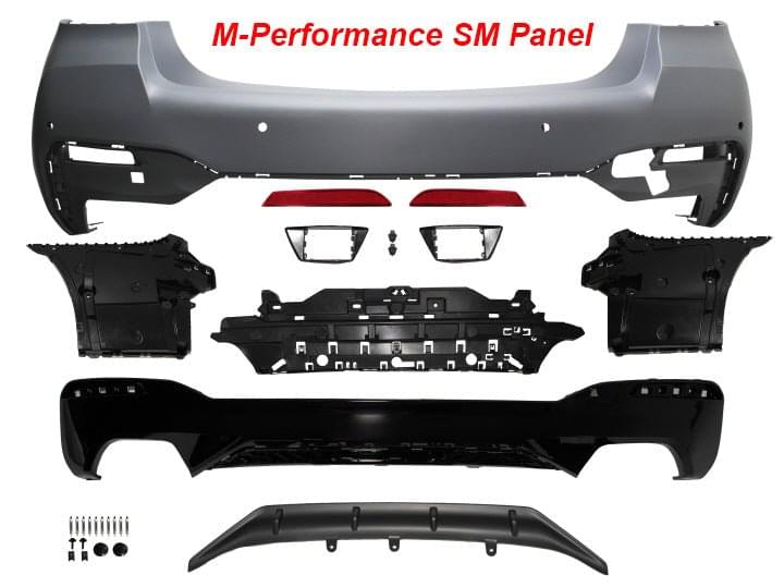 2021-2023 BMW G30 LCI Rear Bumper W/ PDC Covers.