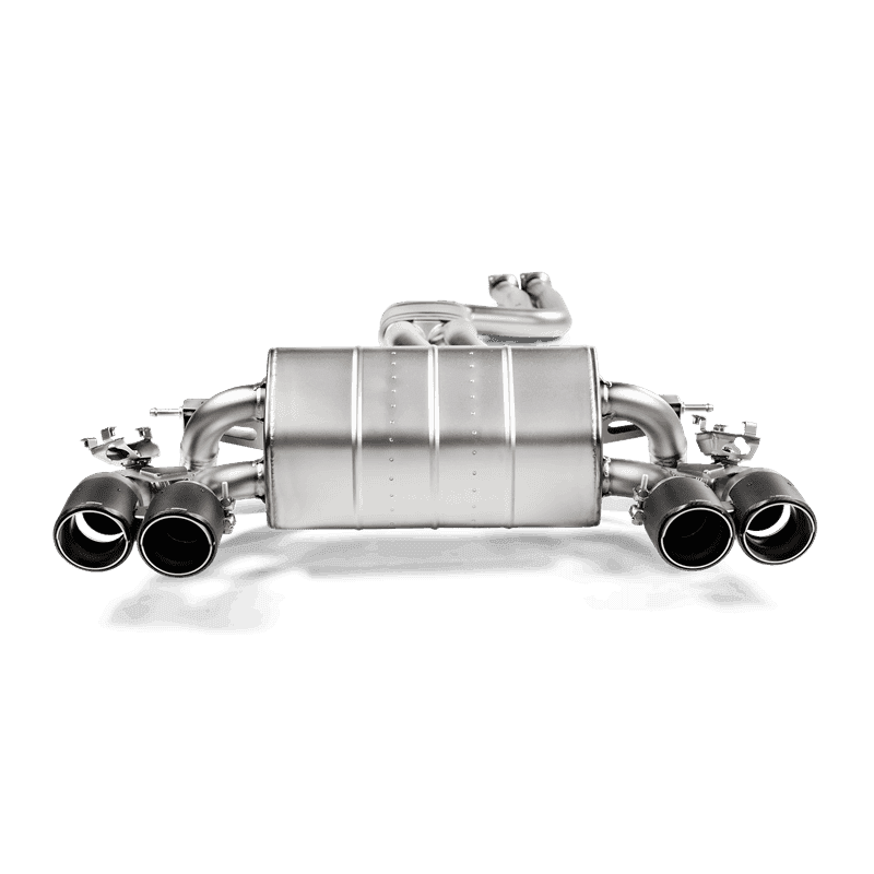 Akrapovic 2018+ BMW M2 Competition/M2 CS (F87N) Slip-On Line (Titanium) w/Carbon Fiber Tips.