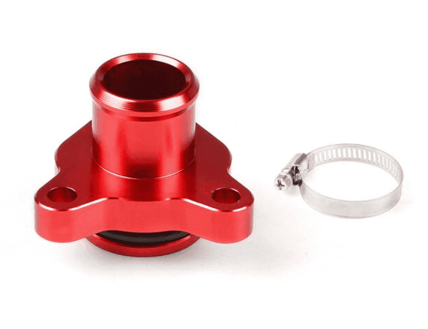 Billet Aluminum Coolant Flange Kit with Hose Clamp & O-Ring.