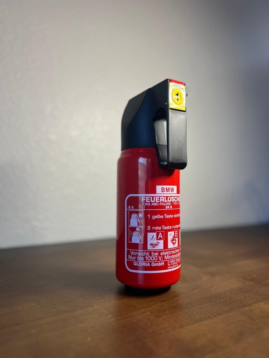 Bare BMW Branded 1 Kg Fire Extinguisher.