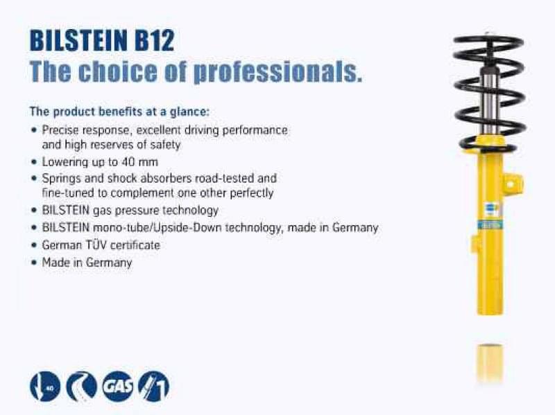 Bilstein B12 (Pro-Kit) 11-17 BMW X3 xDrive35i L6 3.0L Front and Rear Suspension Kit.