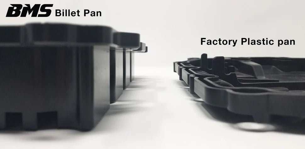 BMS Billet Aluminum BMW DCT transmission high capacity oil pan.
