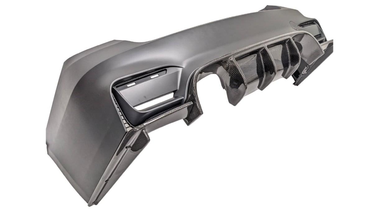 BMW F30 M3 Style Rear Bumper V-Style Carbon Fiber Diffuser.