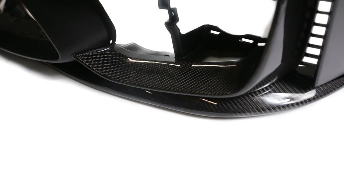 BMW F30 Performance Style Carbon Fiber Lip for Good Go M3 Bumper.