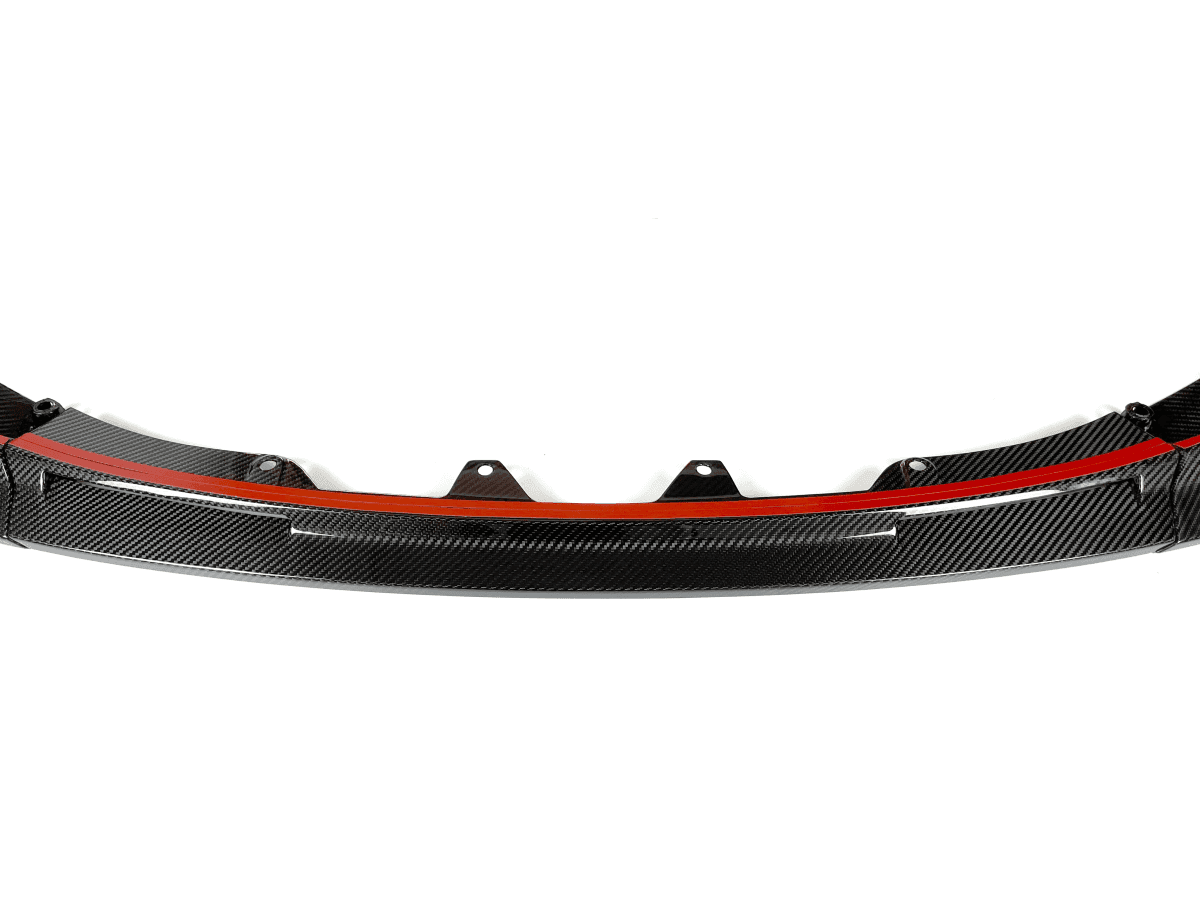 BMW G8X M3 / M4 VR1 Style 3-Piece Carbon Fiber Front Lip Splitter.