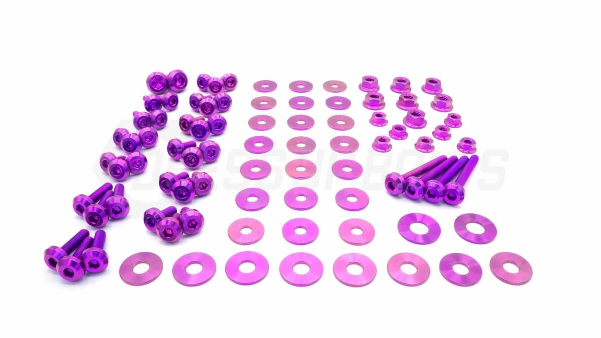 Dress Up Bolts Stage 2 Titanium Hardware Engine Bay Kit - BMW E82 135i (2007-2012).