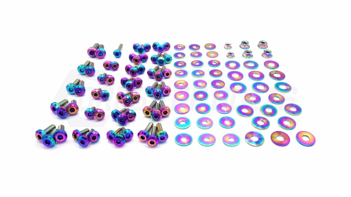 Dress Up Bolts Stage 2 Titanium Hardware Engine Bay Kit - BMW F80 M3 (2014-2018).