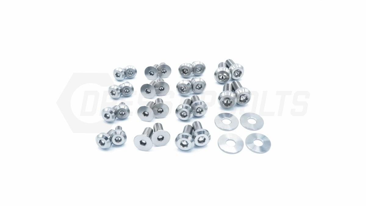 Dress Up Bolts Titanium Hardware Door Kit - BMW F30 335i (2012-2015).
