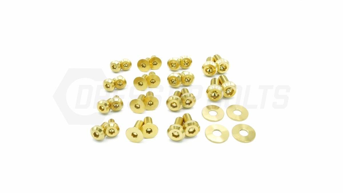 Dress Up Bolts Titanium Hardware Door Kit - BMW F30 335i (2012-2015).