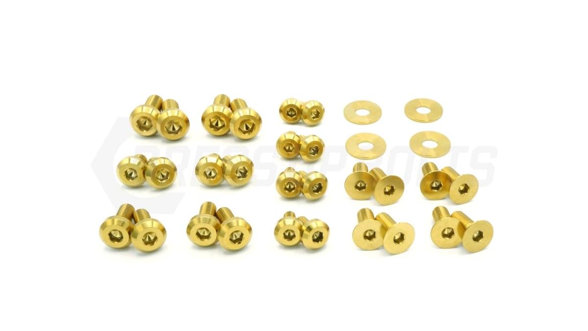 Dress Up Bolts Titanium Hardware Door Kit - BMW F80 M3 (2014-2018).