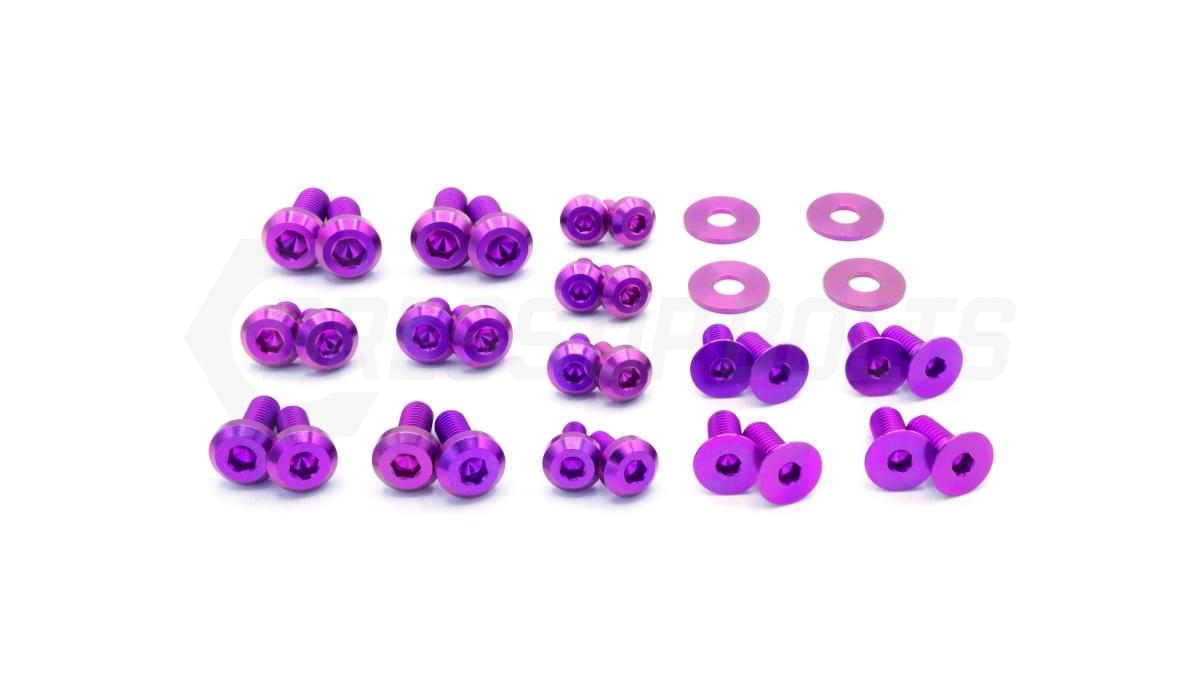 Dress Up Bolts Titanium Hardware Door Kit - BMW F80 M3 (2014-2018).