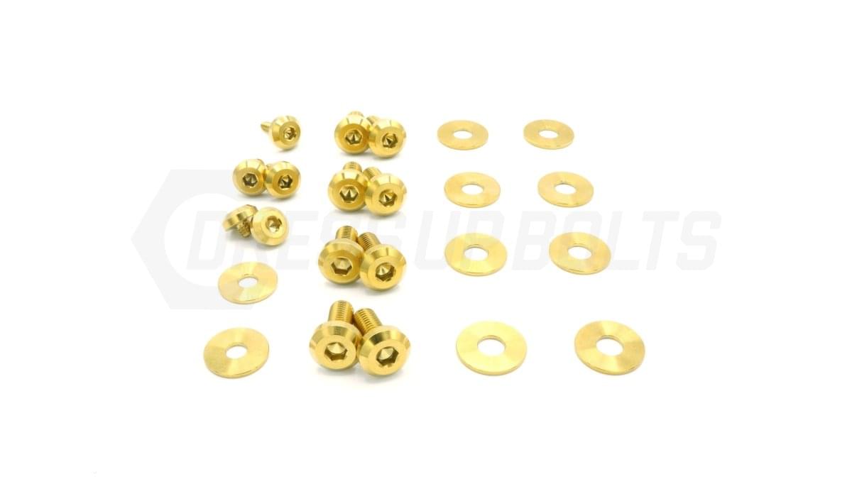 Dress Up Bolts Titanium Hardware Hood Kit - BMW E82 135i (2007-2012).