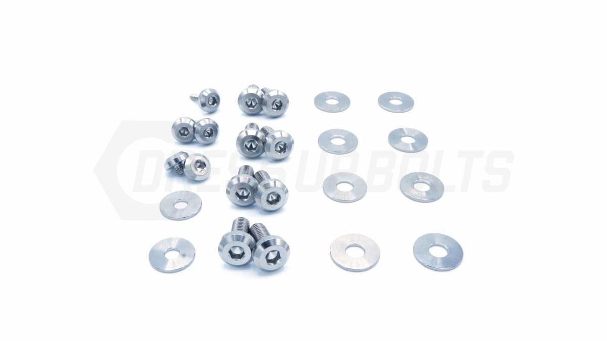 Dress Up Bolts Titanium Hardware Hood Kit - BMW E82 135i (2007-2012).