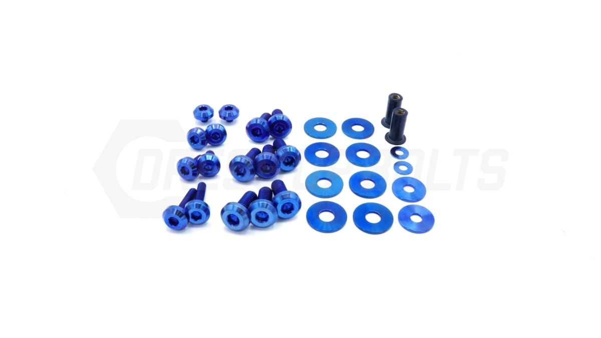 Dress Up Bolts Titanium Hardware Hood Kit - BMW E9X 335i (2007-2013).