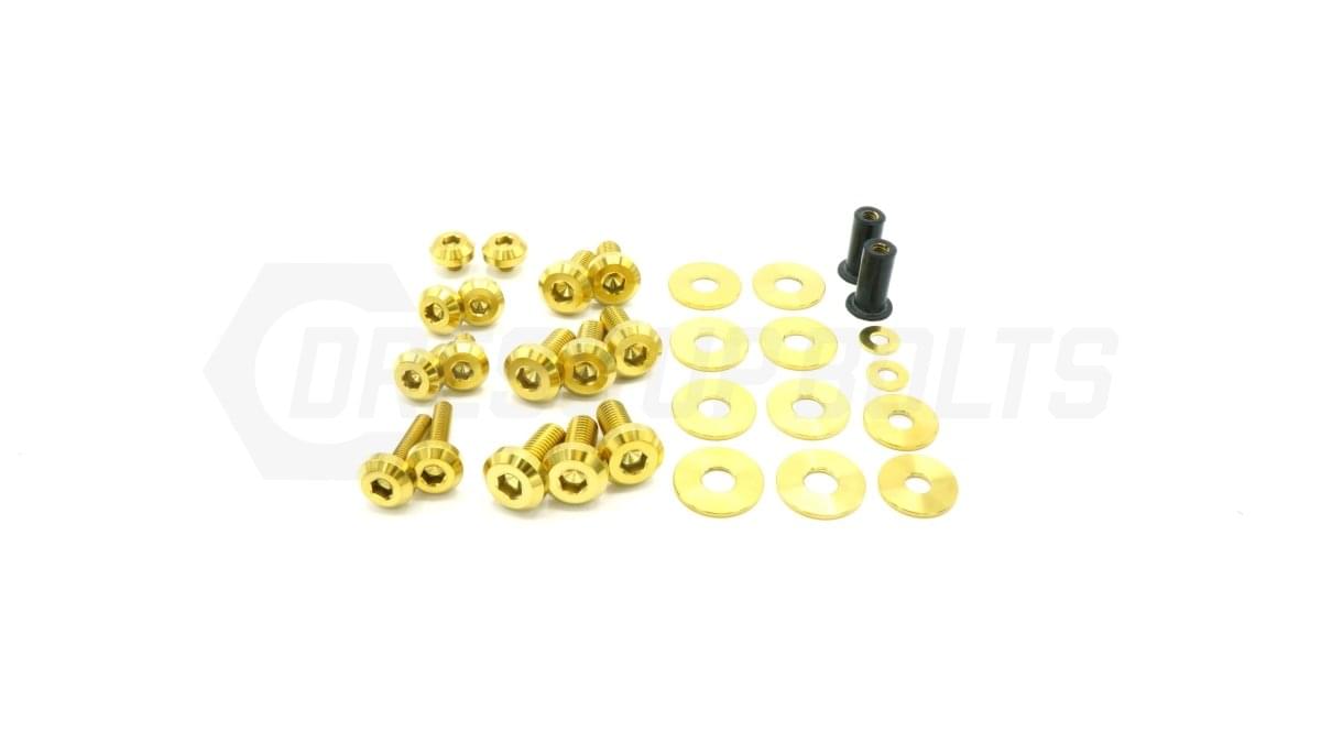 Dress Up Bolts Titanium Hardware Hood Kit - BMW E9X 335i (2007-2013).