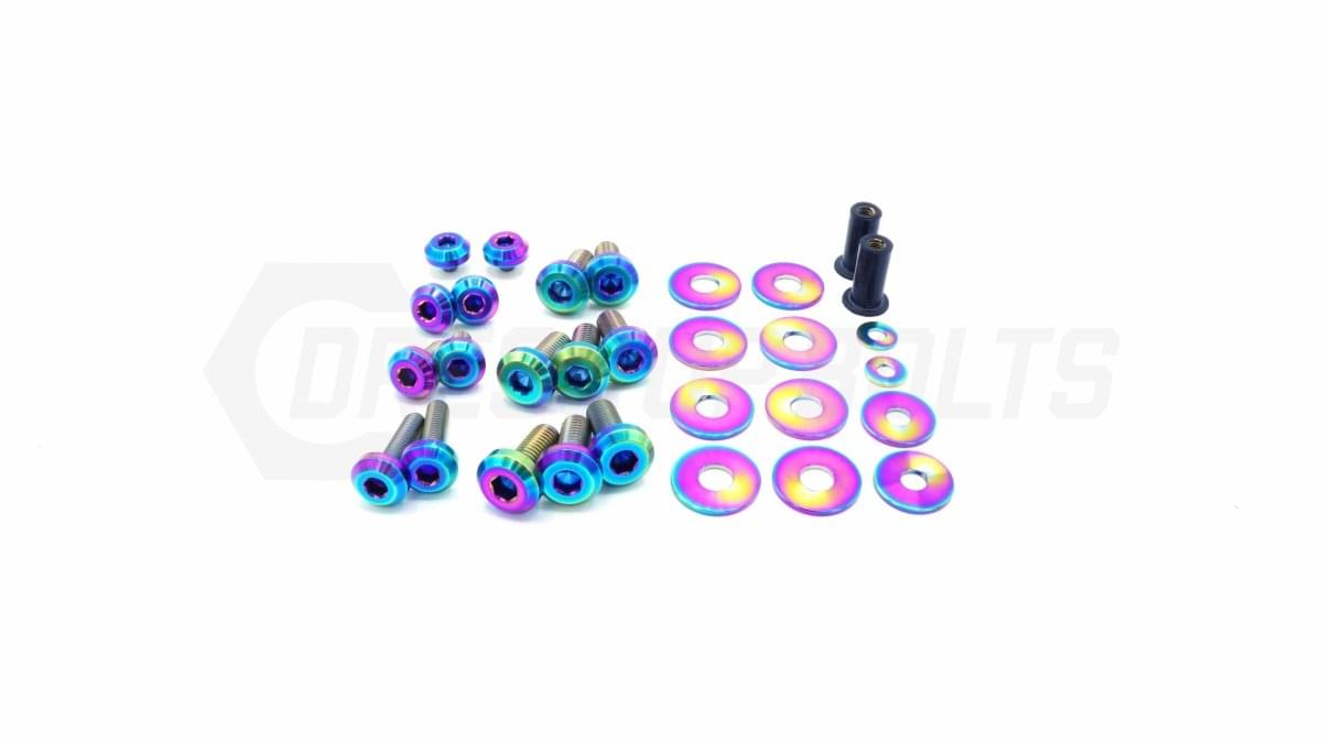 Dress Up Bolts Titanium Hardware Hood Kit - BMW E9X 335i (2007-2013).