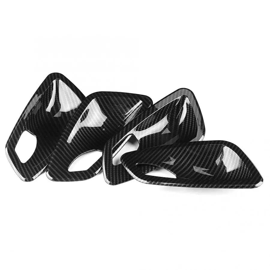 E9X CARBON FIBER DOOR HANDLE COVERS.