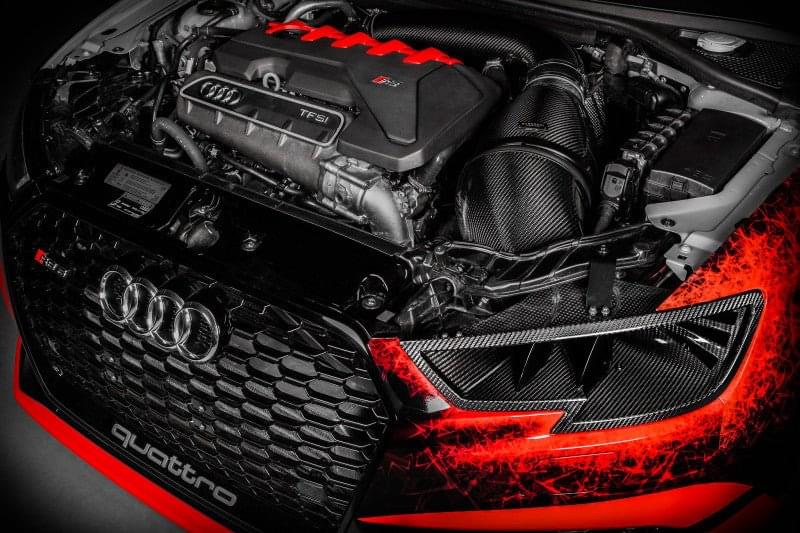 Eventuri Audi RS3 Carbon Headlamp Race Ducts for Stage 3 Intake.