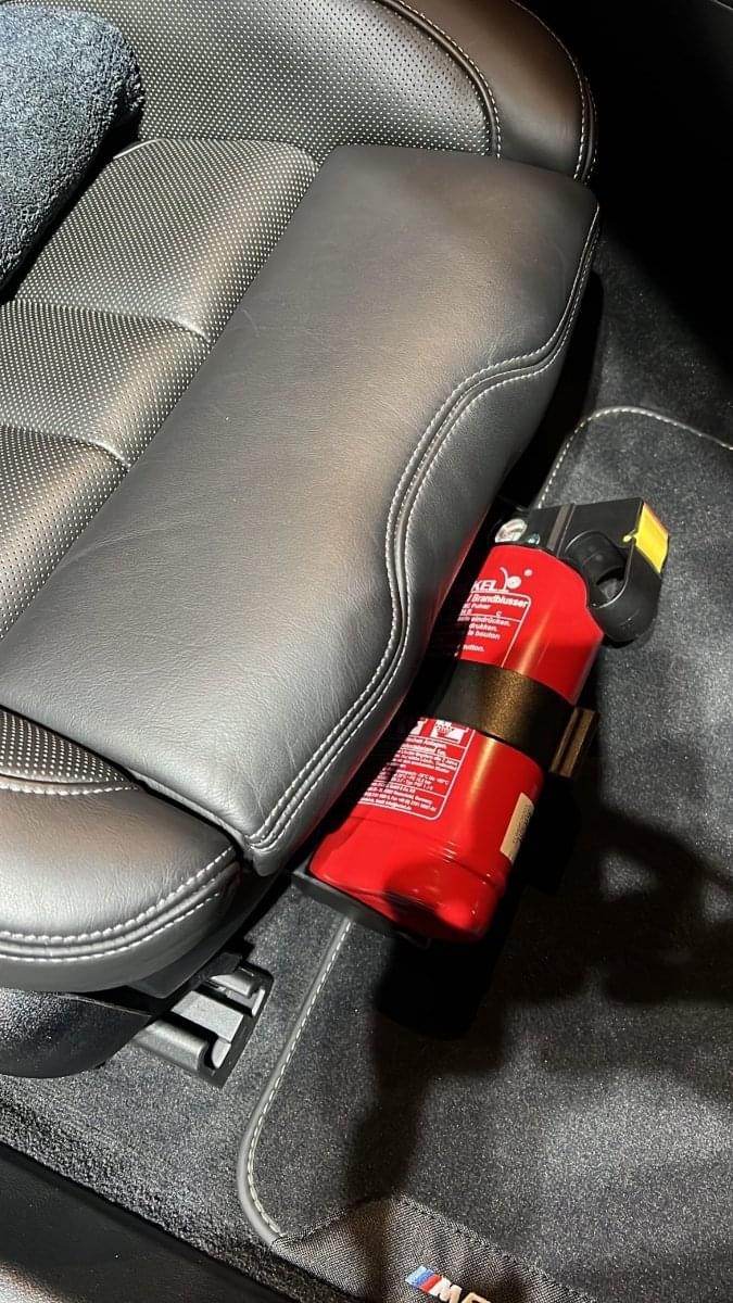 F90 M5 and X5M OEM Fire Extinguisher Kit.