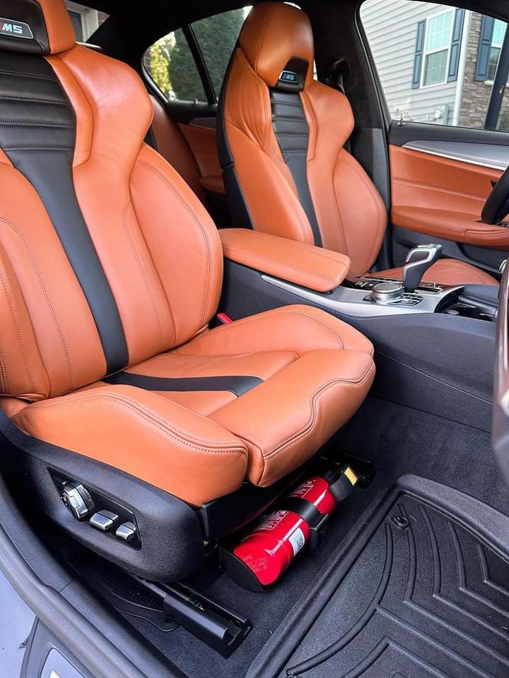 F90 M5 and X5M OEM Fire Extinguisher Kit.